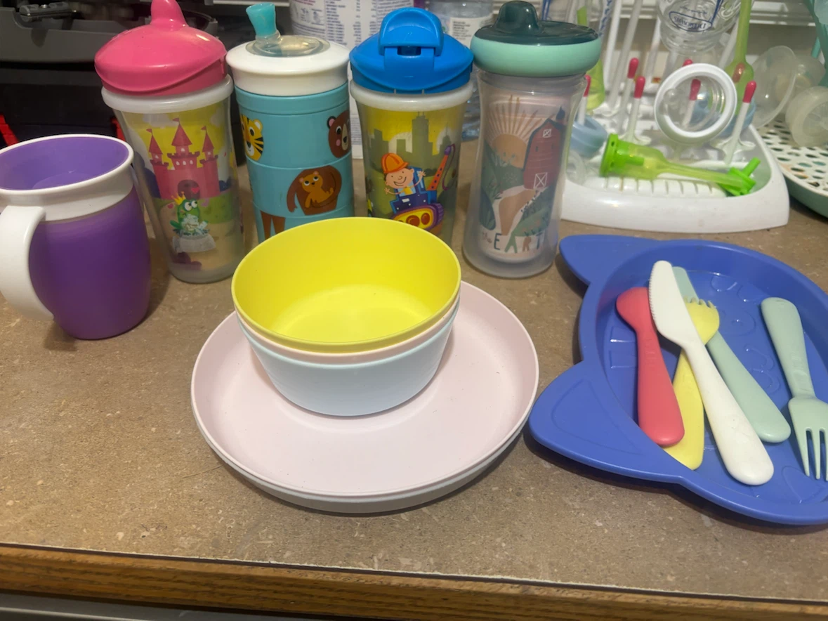 Toddler Sippy Cups, Bowls, and Utensils Set - photo 3