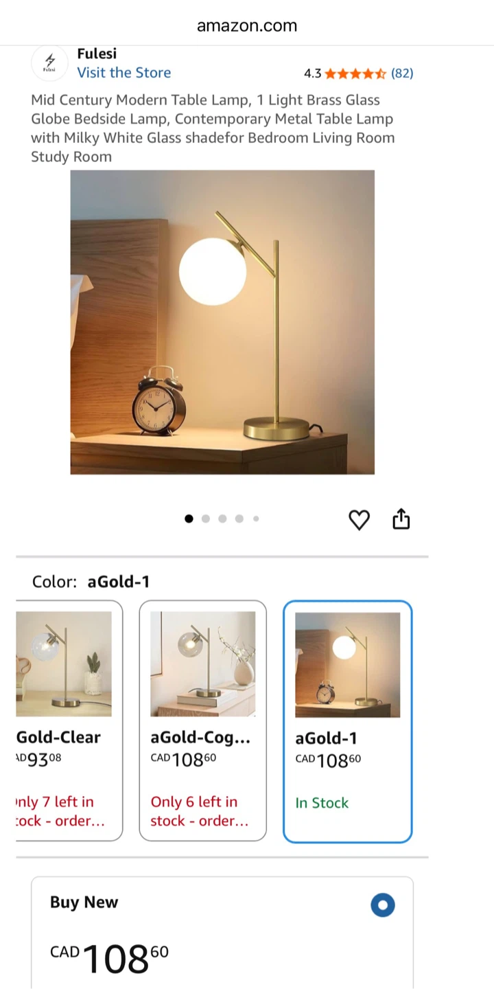 Fulesi Mid Century Modern Table Lamp
