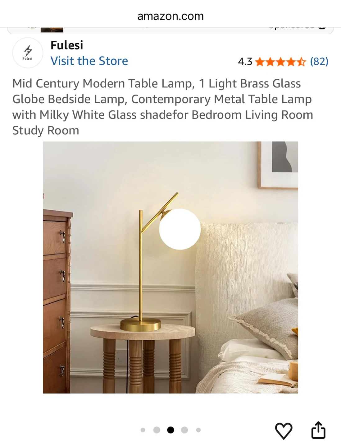 Fulesi Mid Century Modern Table Lamp - photo 3