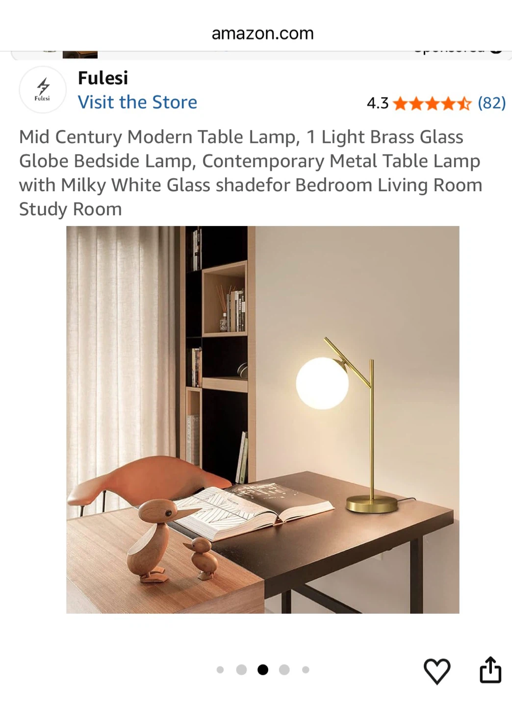 Fulesi Mid Century Modern Table Lamp - photo 4