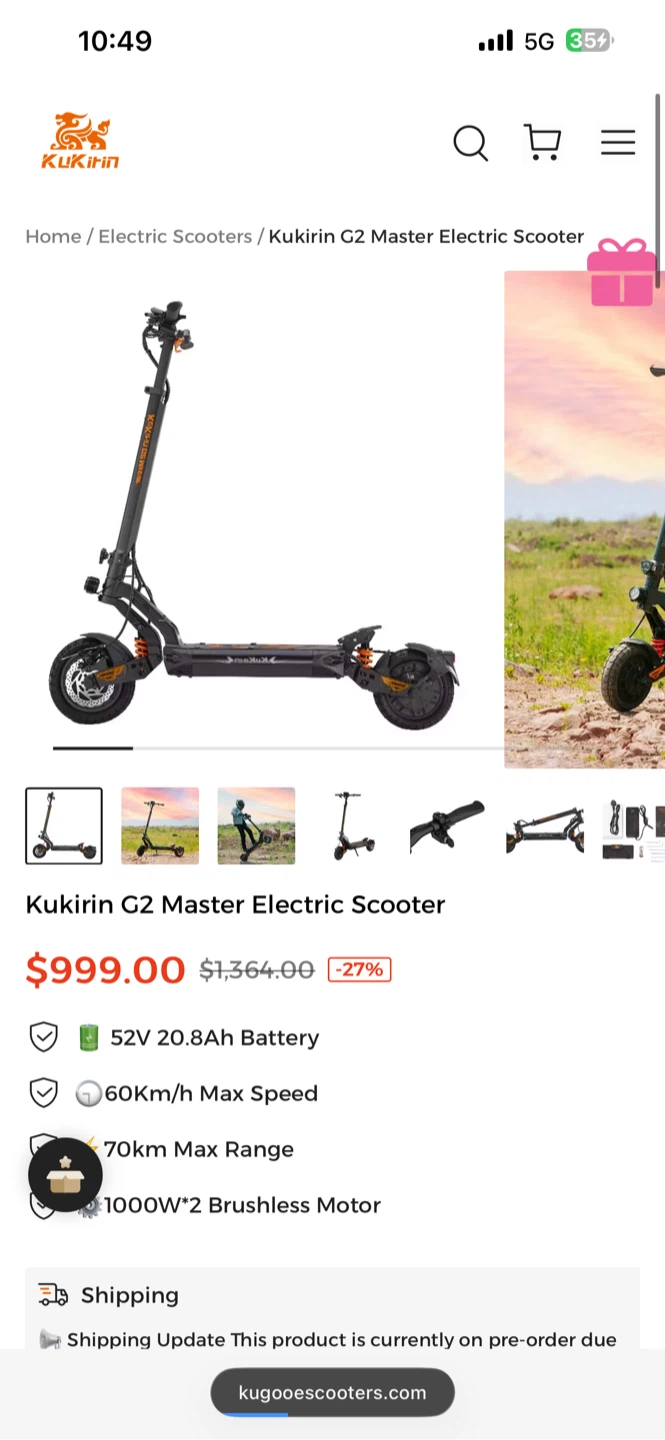 Kukirin G2 Master Electric Scooter - photo 2