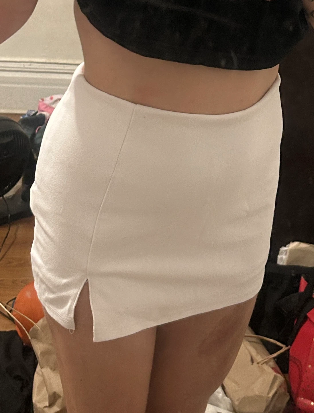 White Mini Skort