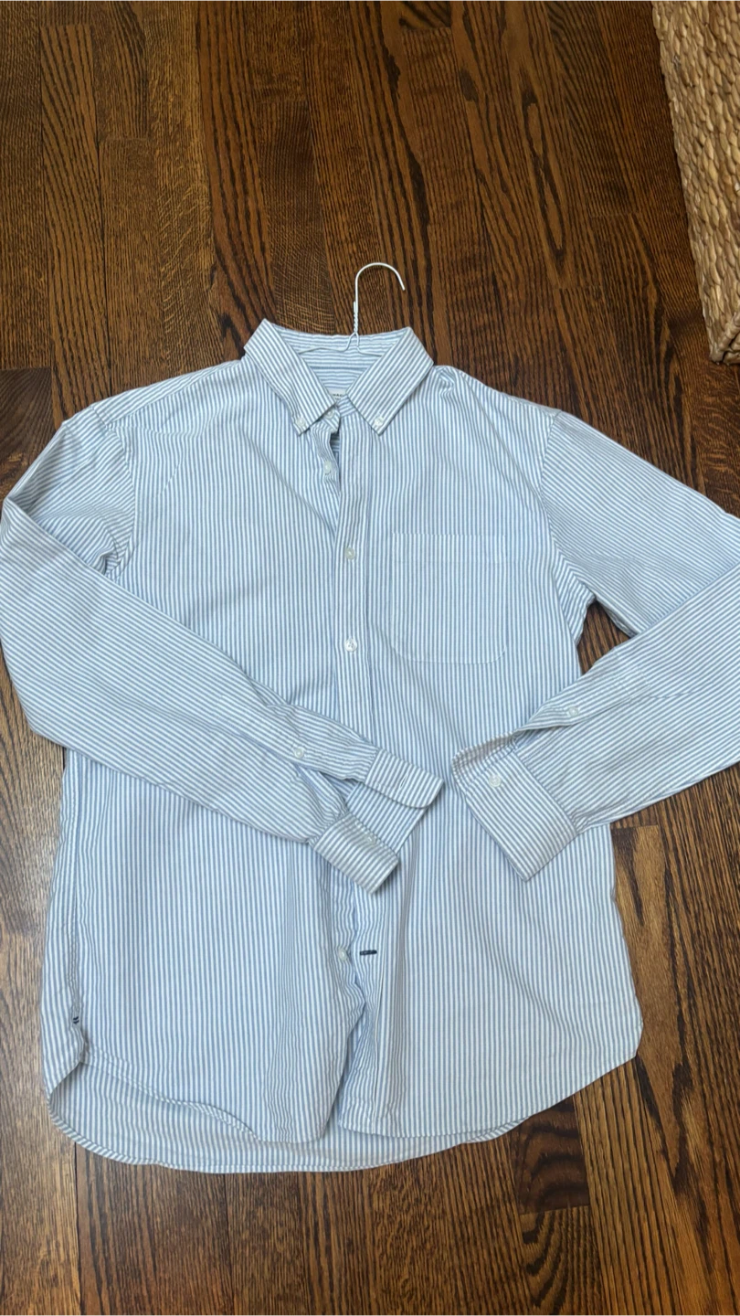 Club Monaco Classic Oxford Slim Fit Striped Button-Up Shirt - photo 2