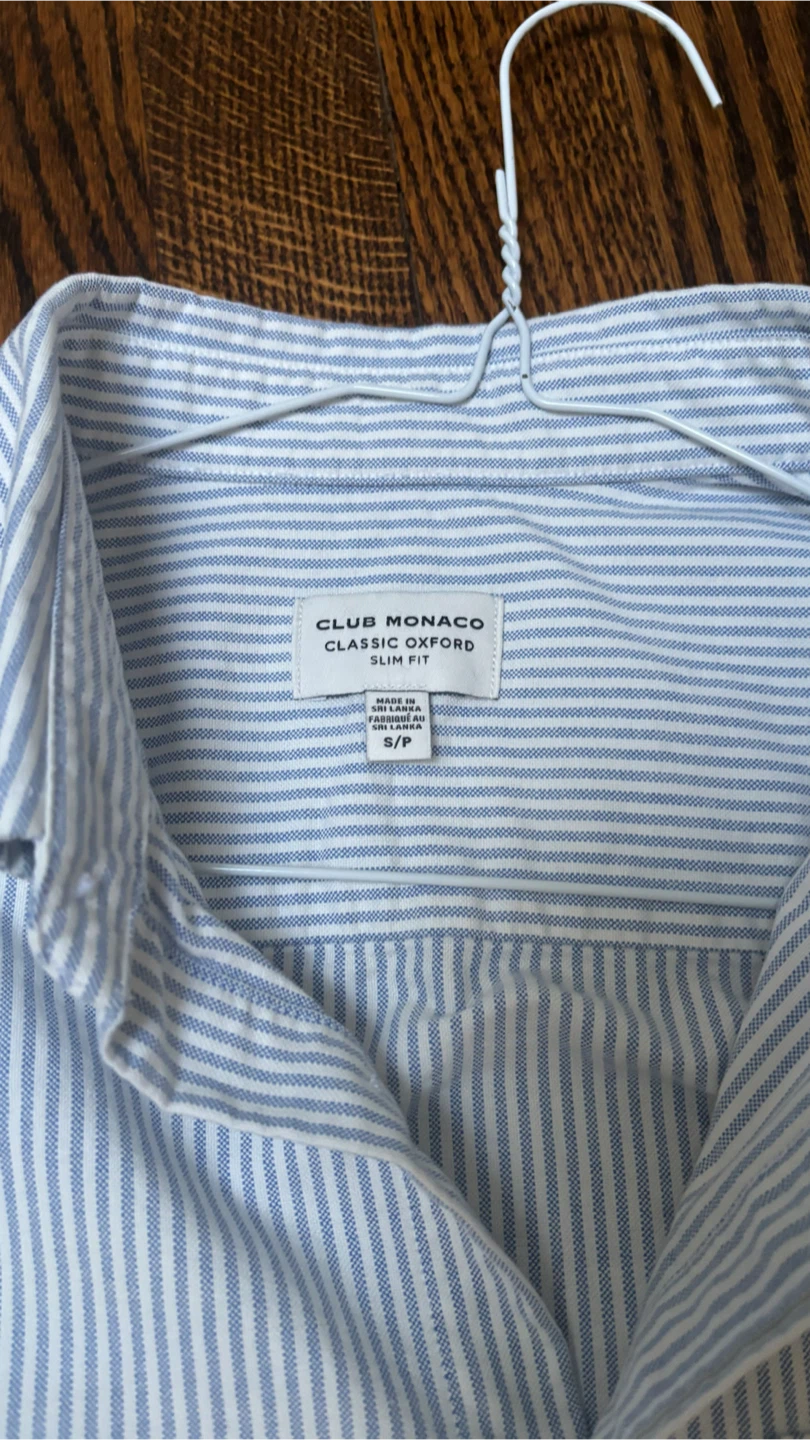 Club Monaco Classic Oxford Slim Fit Striped Button-Up Shirt - photo 3