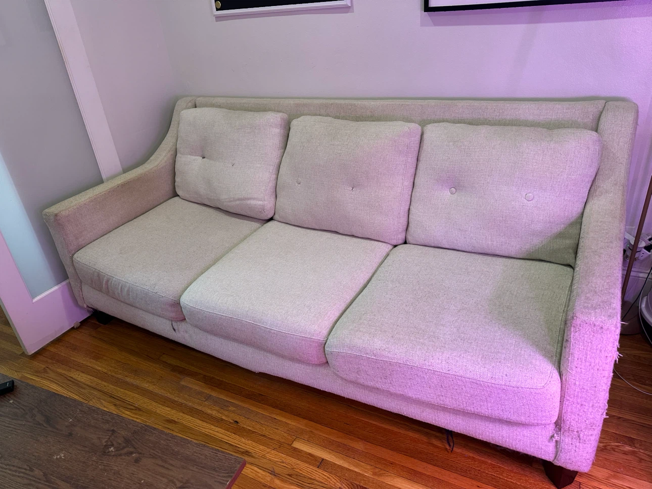 Light Beige 3-Seater Sofa
