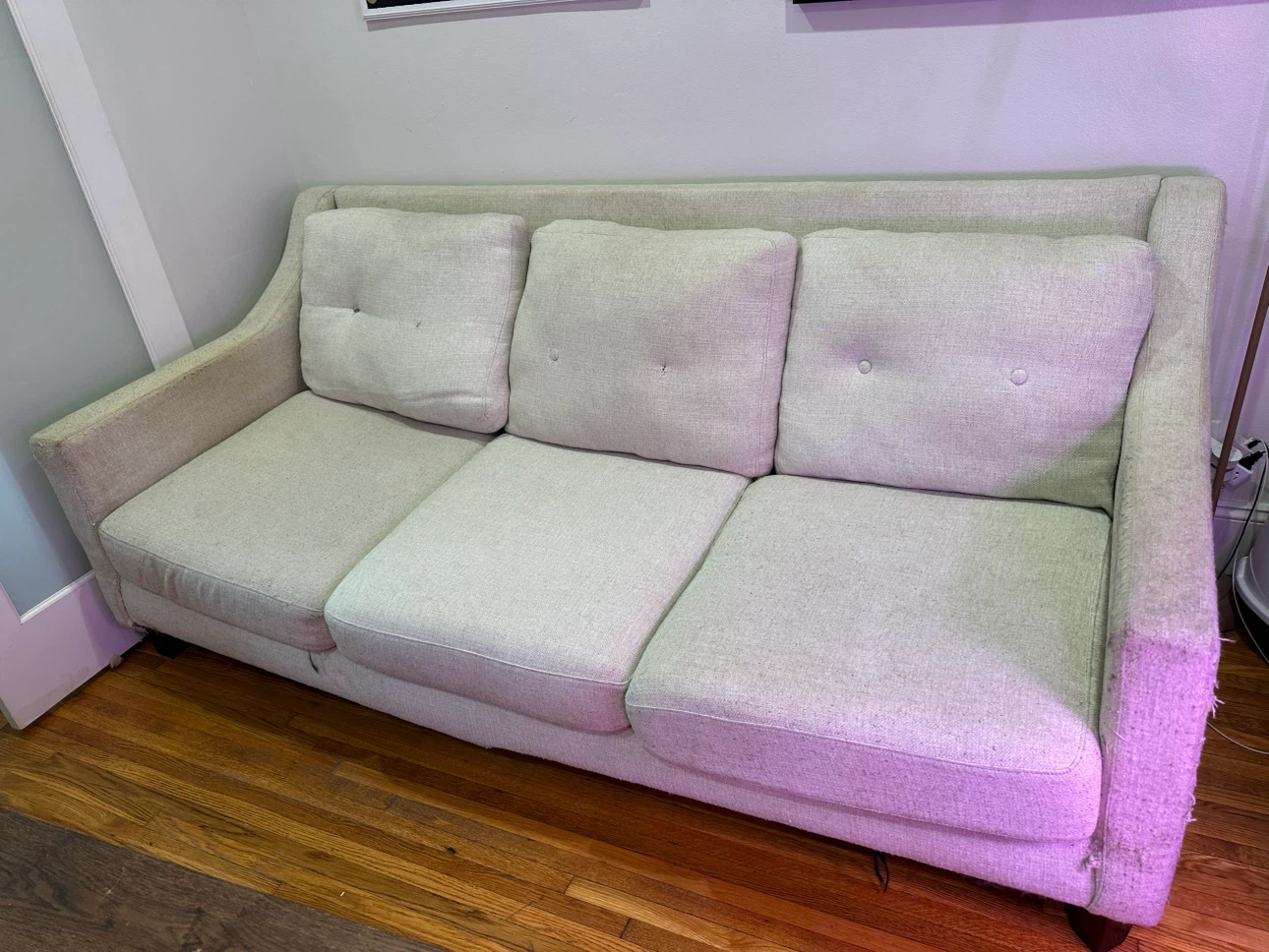 Light Beige 3-Seater Sofa - photo 2