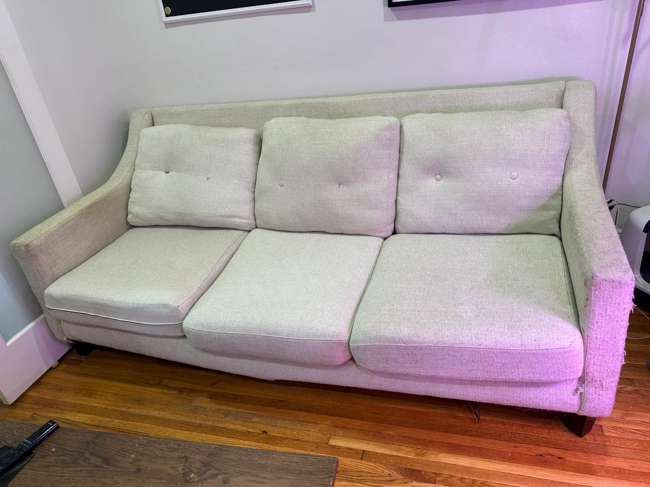 Light Beige 3-Seater Sofa - photo 3