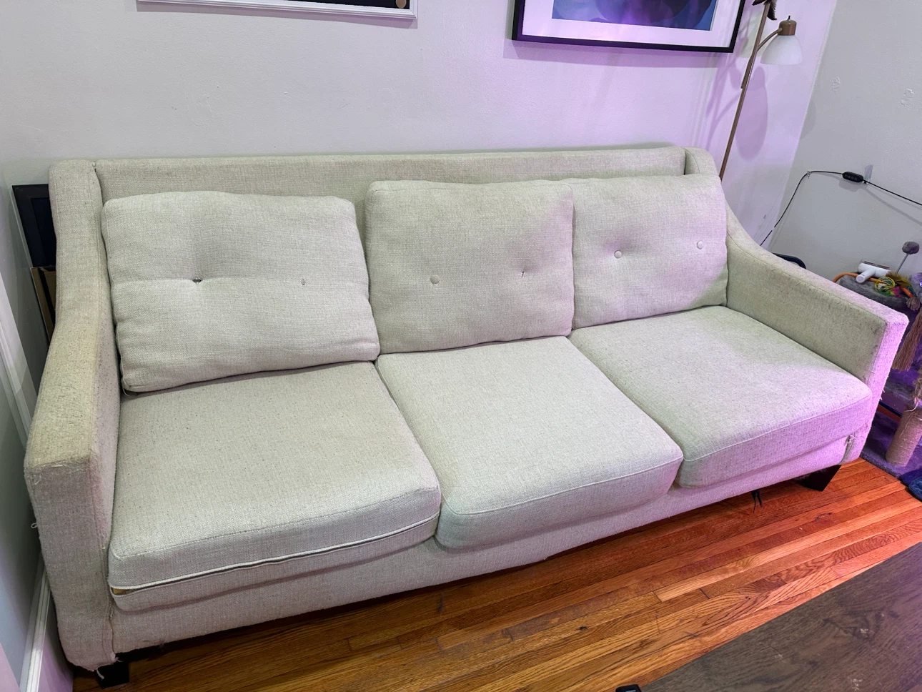 Light Beige 3-Seater Sofa - photo 5