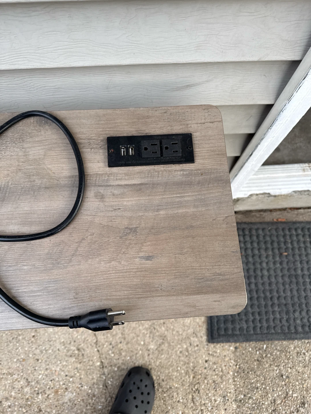 End Table with Power Outlet and USB Ports - photo 2