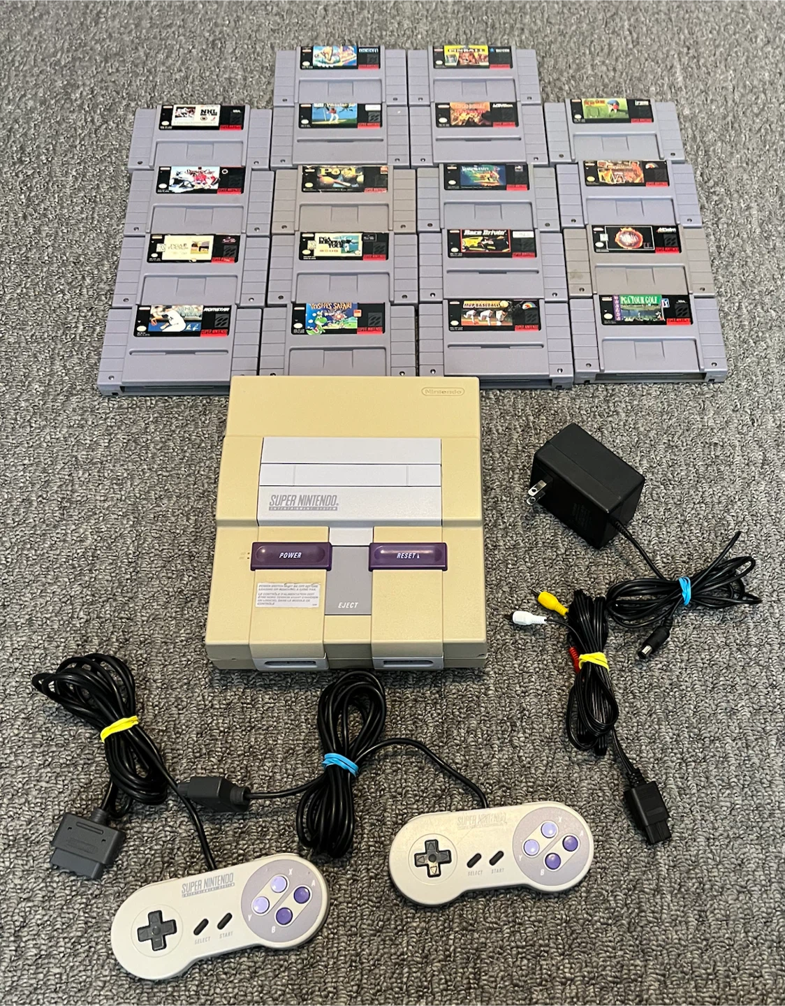 Super Nintendo Console Bundle with Games and Controllers