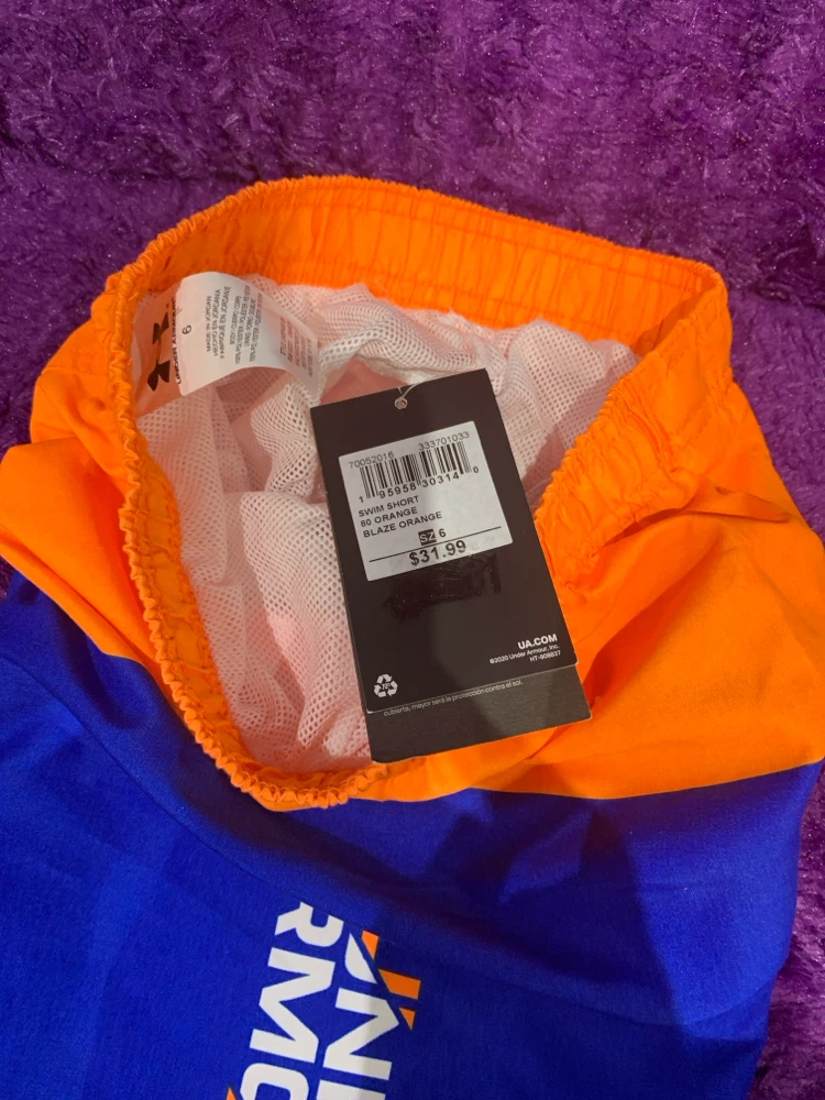 Under Armour Swim Shorts - Blue/Orange - Size 6 - photo 2