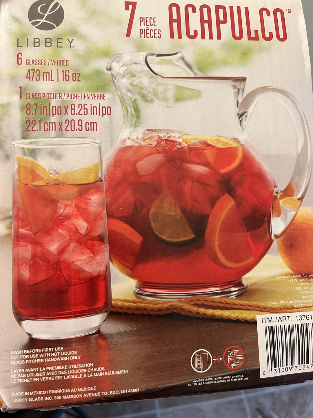 Libbey Acapulco 7-Piece Glass Pitcher and Tumbler Set - photo 4