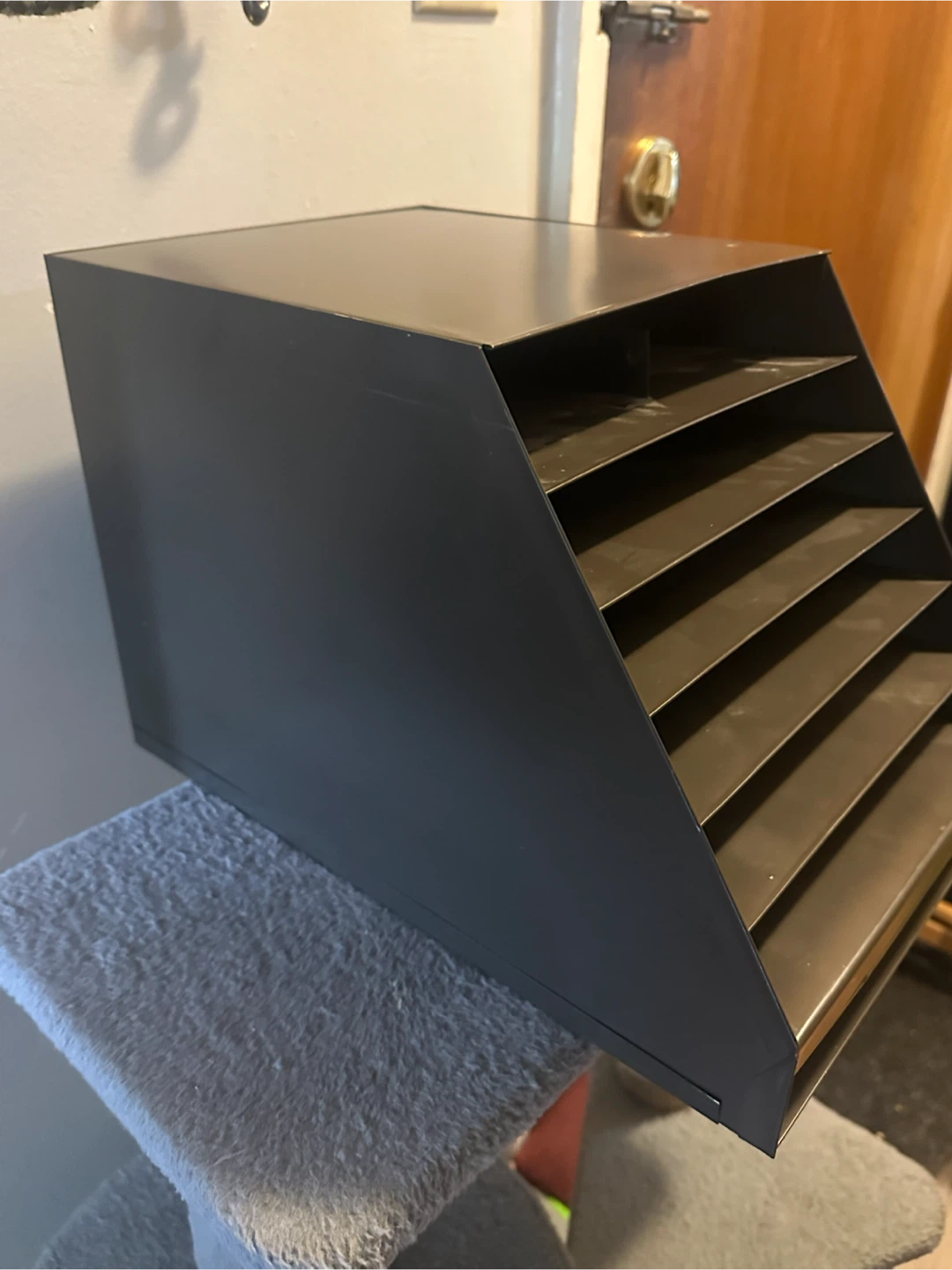 Vintage steel desk paper organizer - photo 2