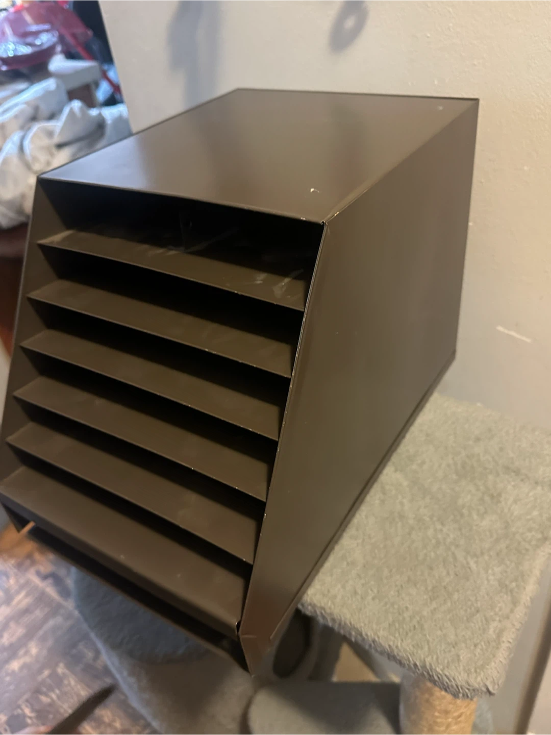 Vintage steel desk paper organizer - photo 3