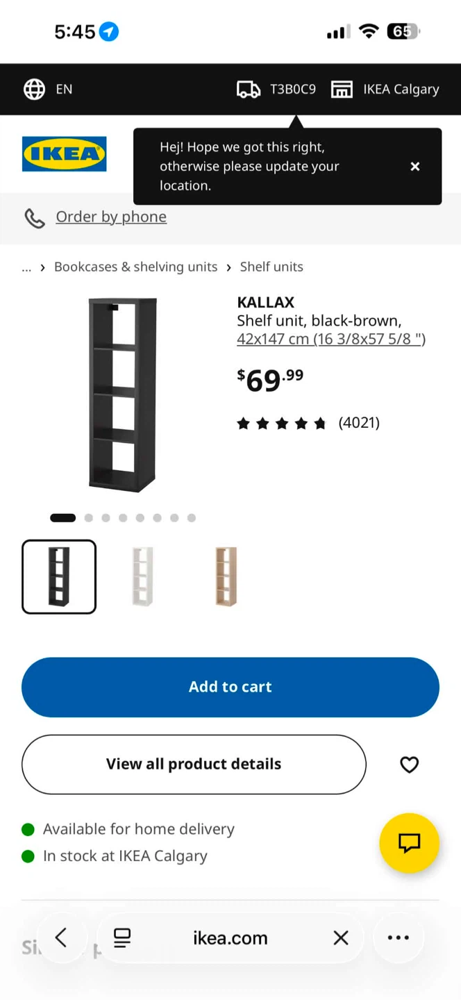 IKEA KALLAX Shelf Unit - Black