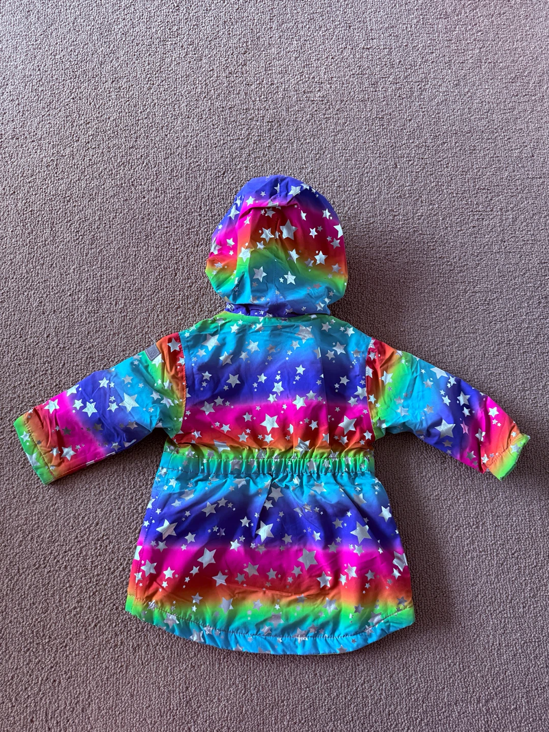 Hatley Rainbow Star Microfiber Rain Jacket Size 2 - photo 2