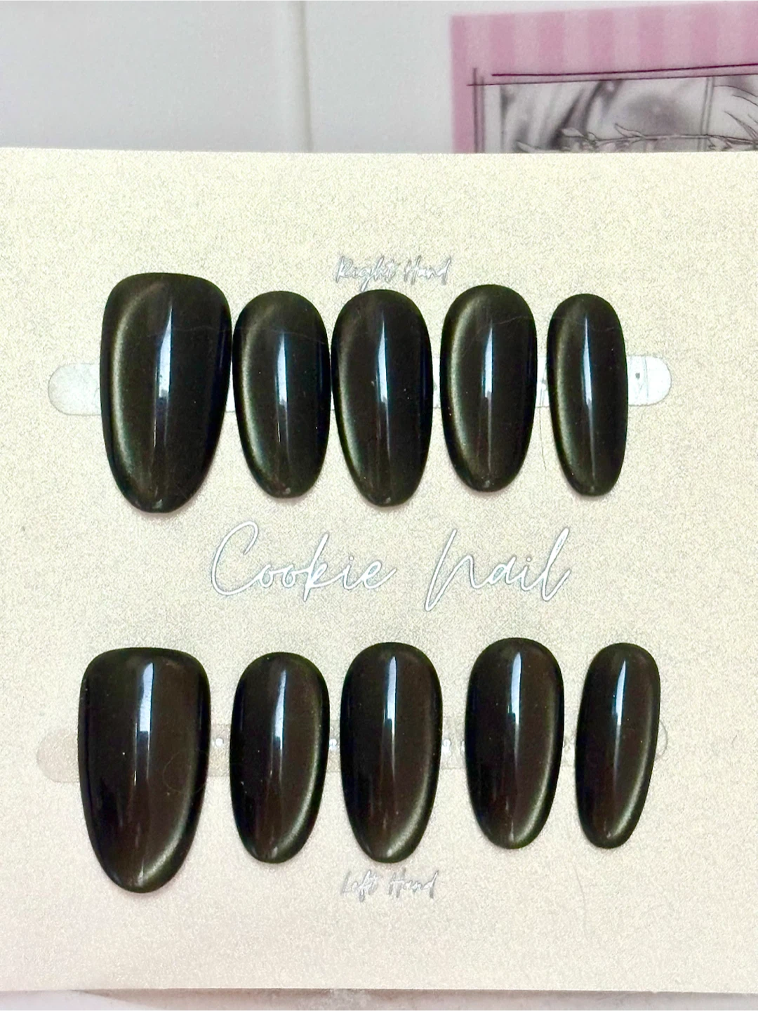 $8 for 2 mix match - 2.5cm long size s cateye press on nail