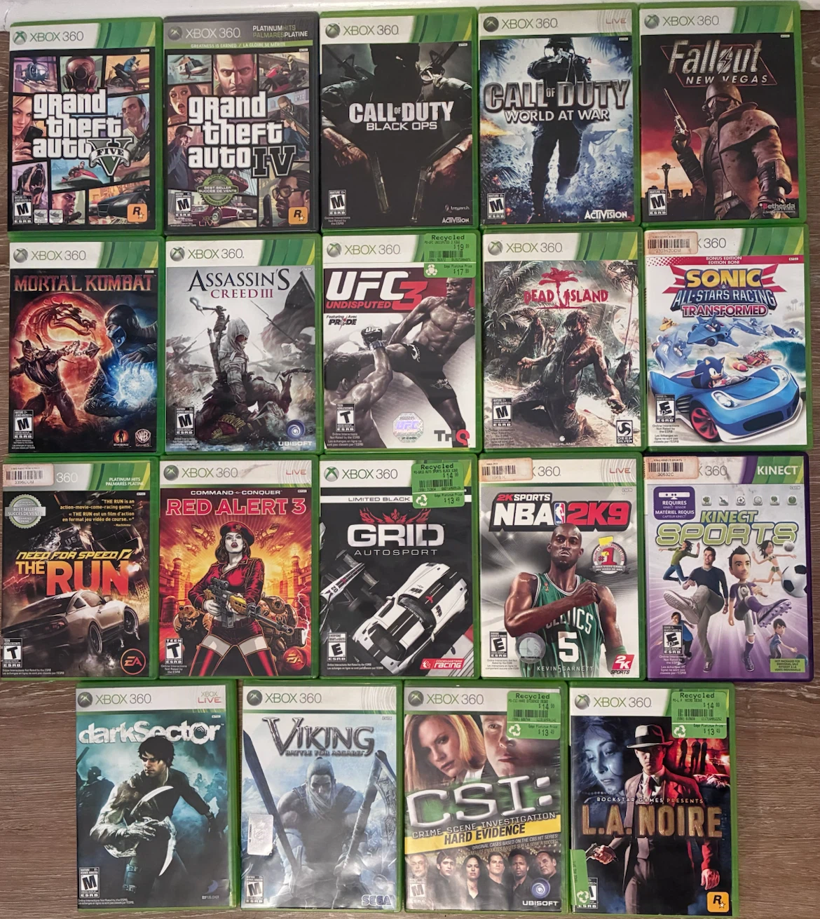 Xbox 360 Games Bundle (19 Games)