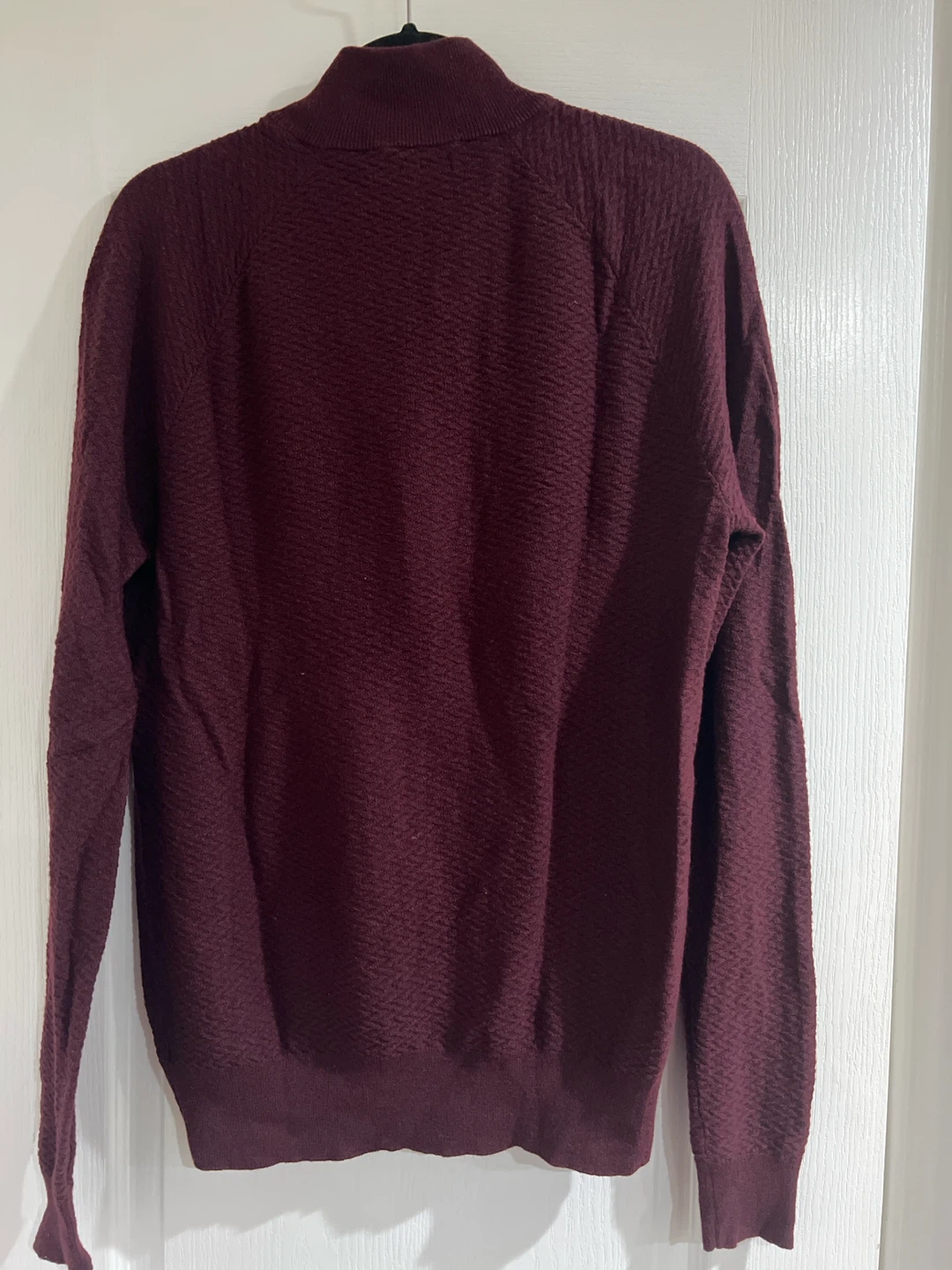 Lachlan 1/4 Zip Pullover Sweater - Burgundy - Size M - photo 4