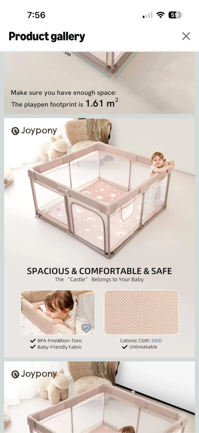Joypony Baby Playpen with Mat - photo 3