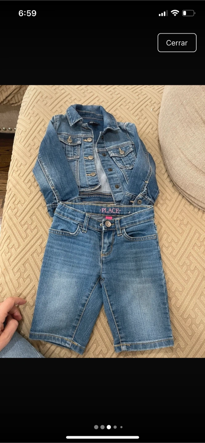 The Children's Place Denim Jacket and Shorts Set - photo 2