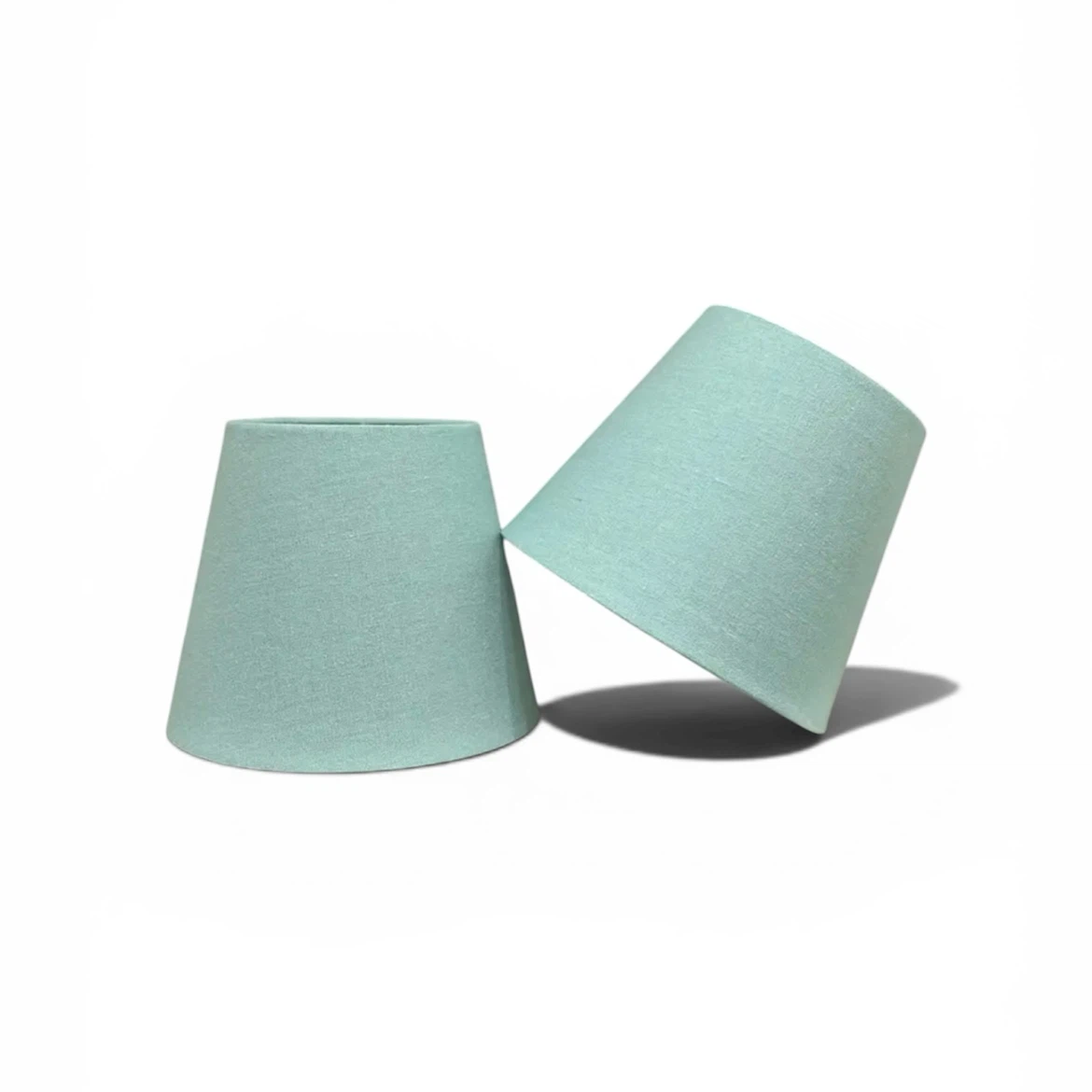 Pair of Small Linen Lamp Shades