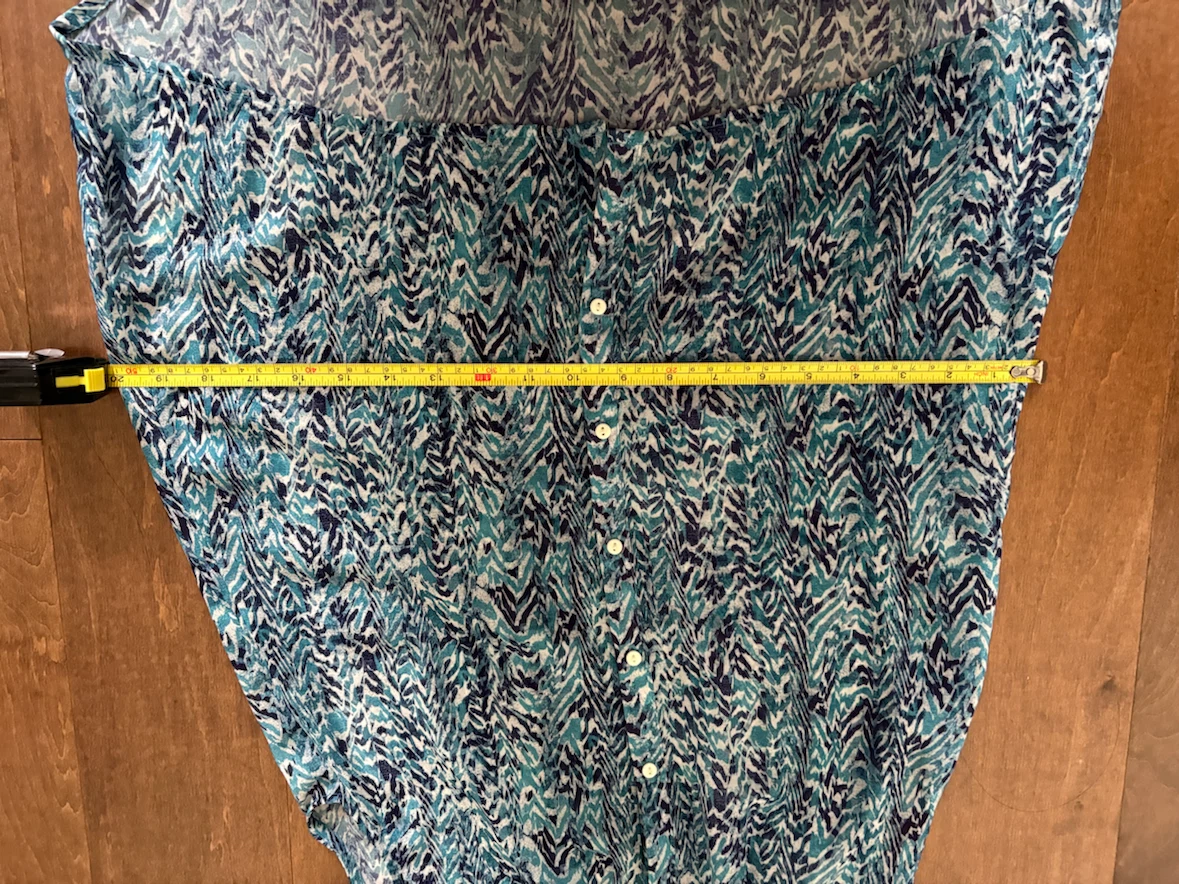 H&M Sleeveless Blouse - Teal Blue Pattern - Size 4 - photo 5
