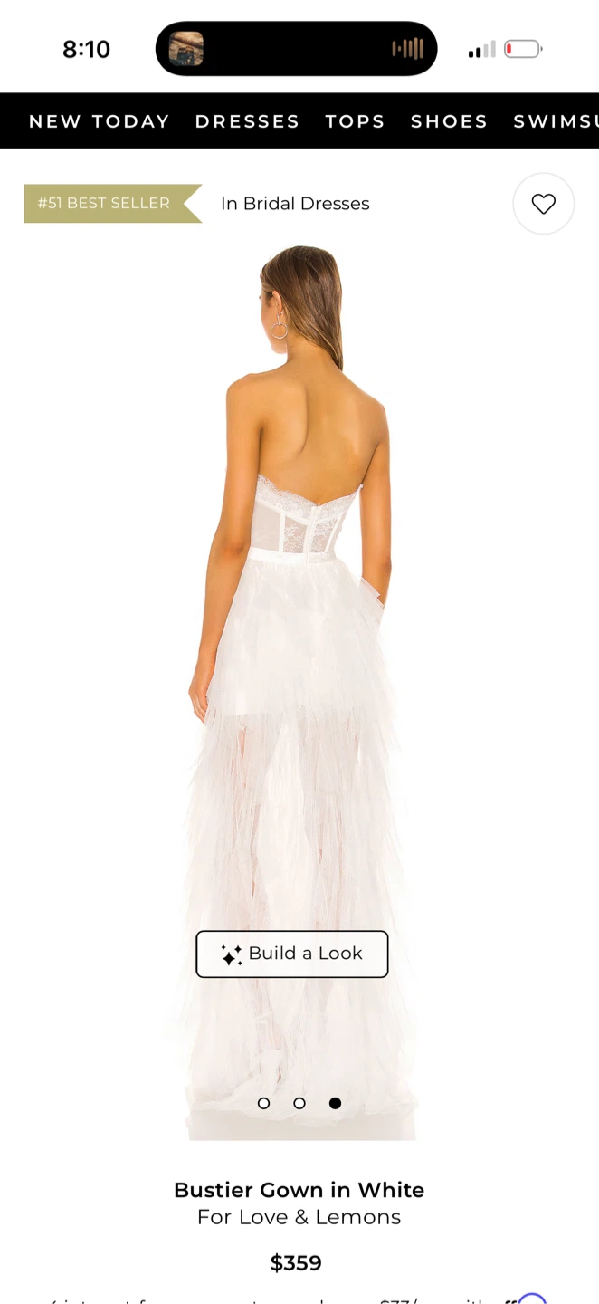 For Love & Lemons Bustier Gown in White - photo 2
