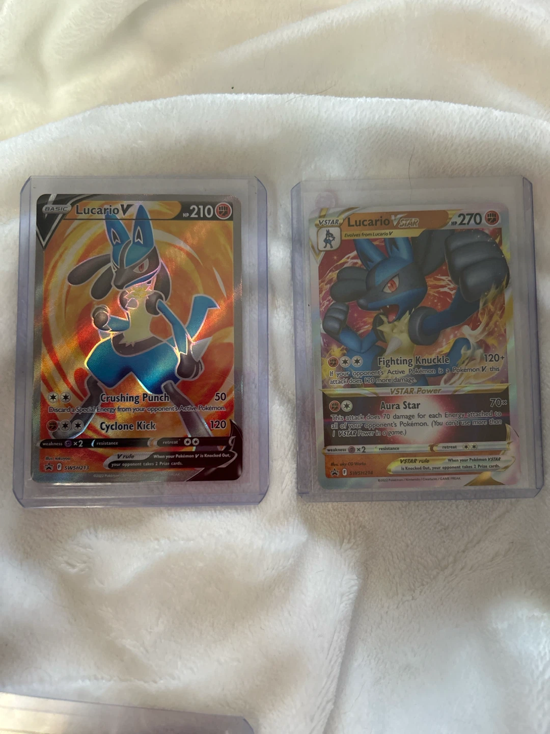 Lucario V and VSTAR Pokémon Cards