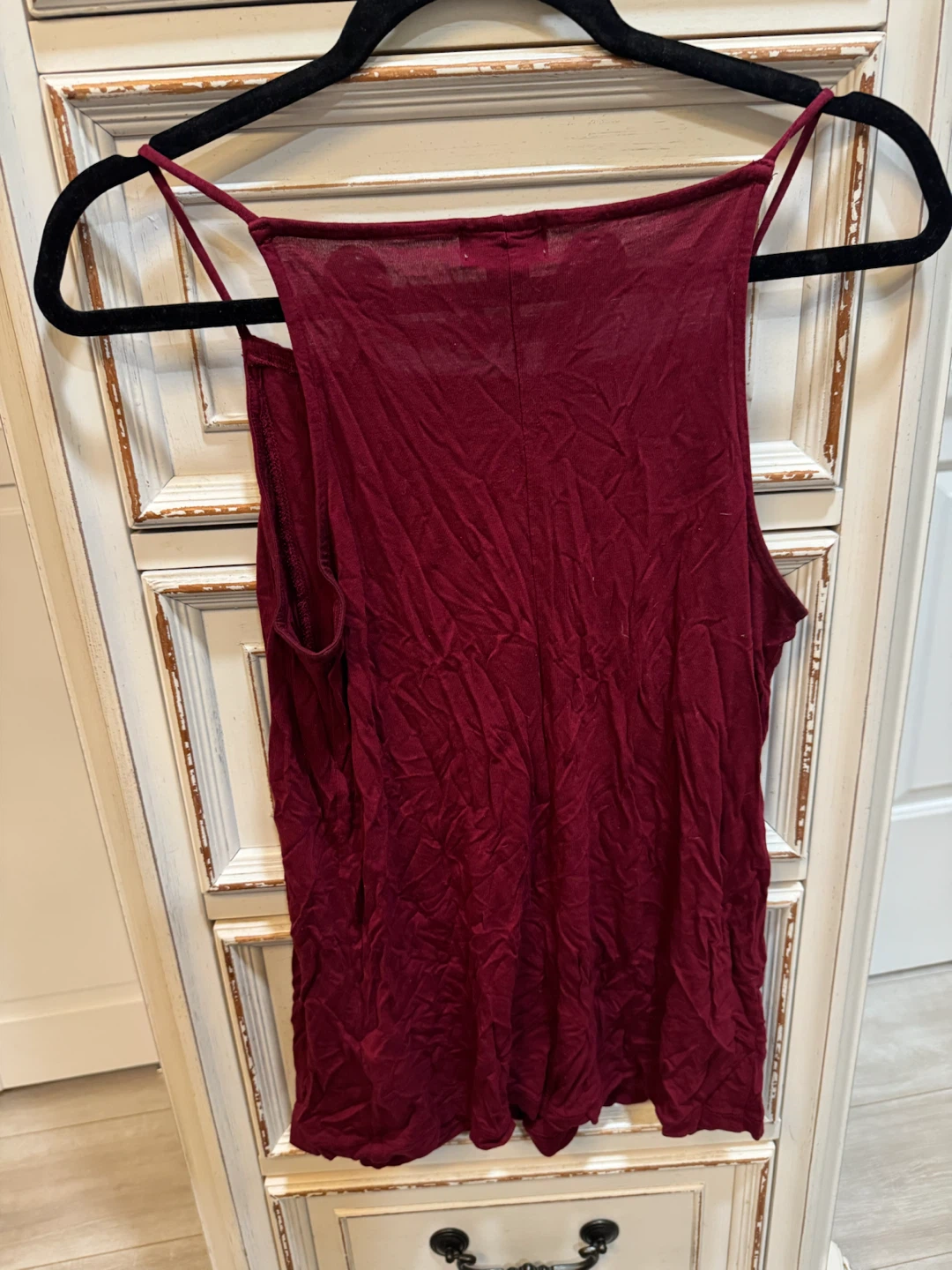 Old Navy Women's Burgundy Tank Top with Embroidery - photo 2
