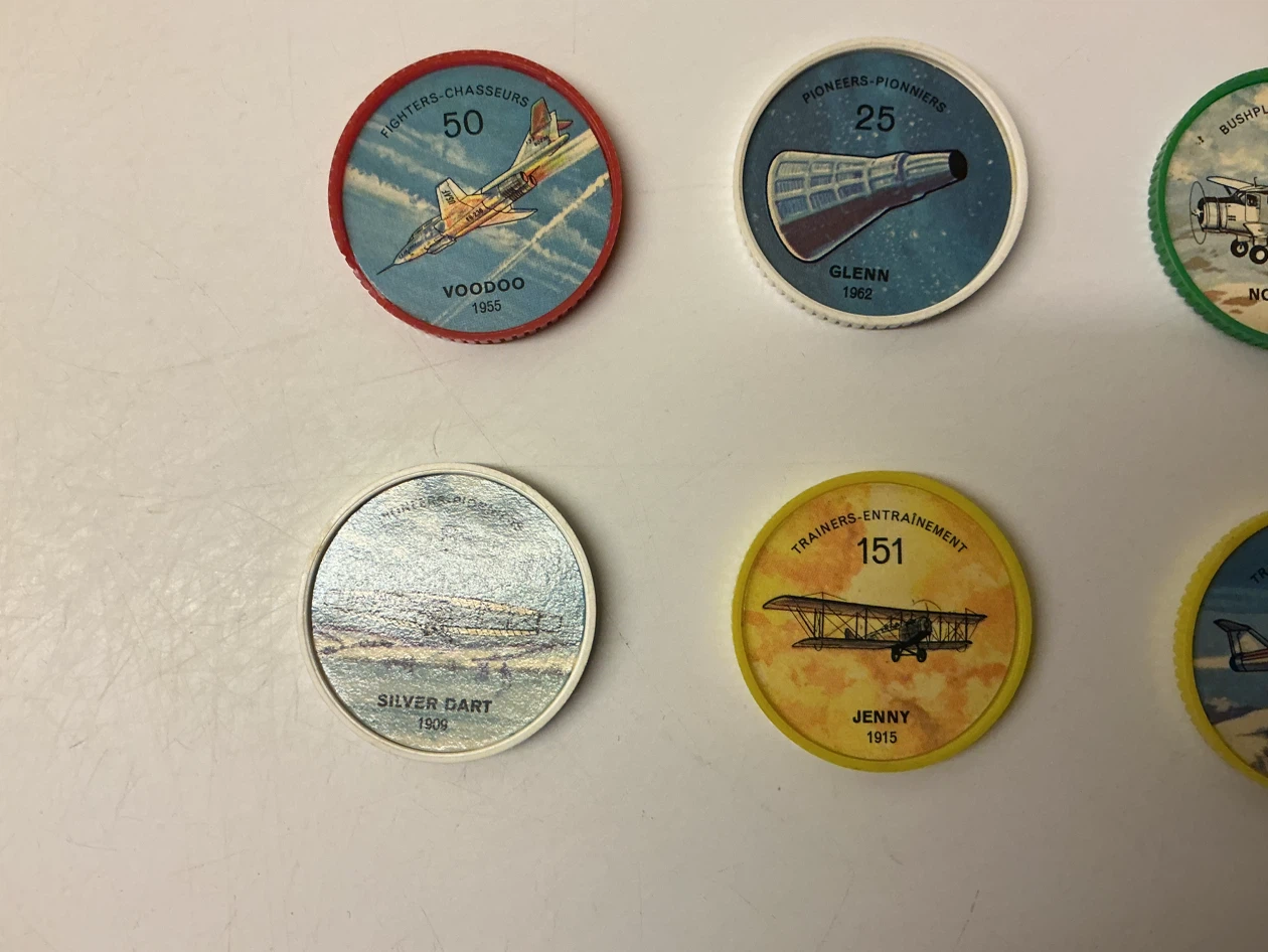Collection of 6 Vintage Aviation and Jell-O Tokens - photo 3