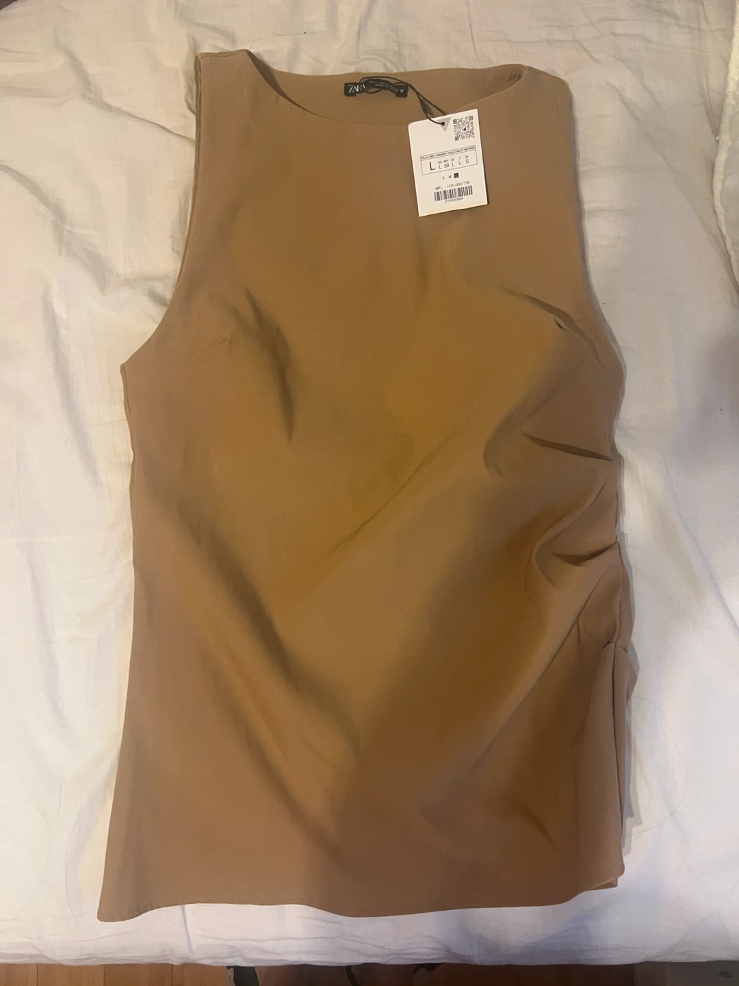 ZARA Ruched Sleeveless Top