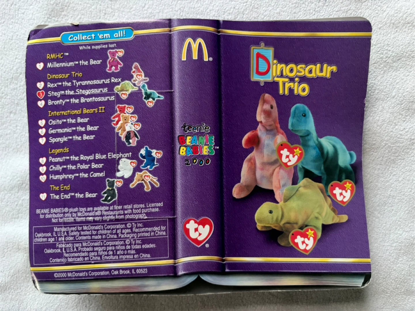 Ty Teenie Beanie Baby “Steg the Stegosaurus” – McDonald’s 2000 - photo 2