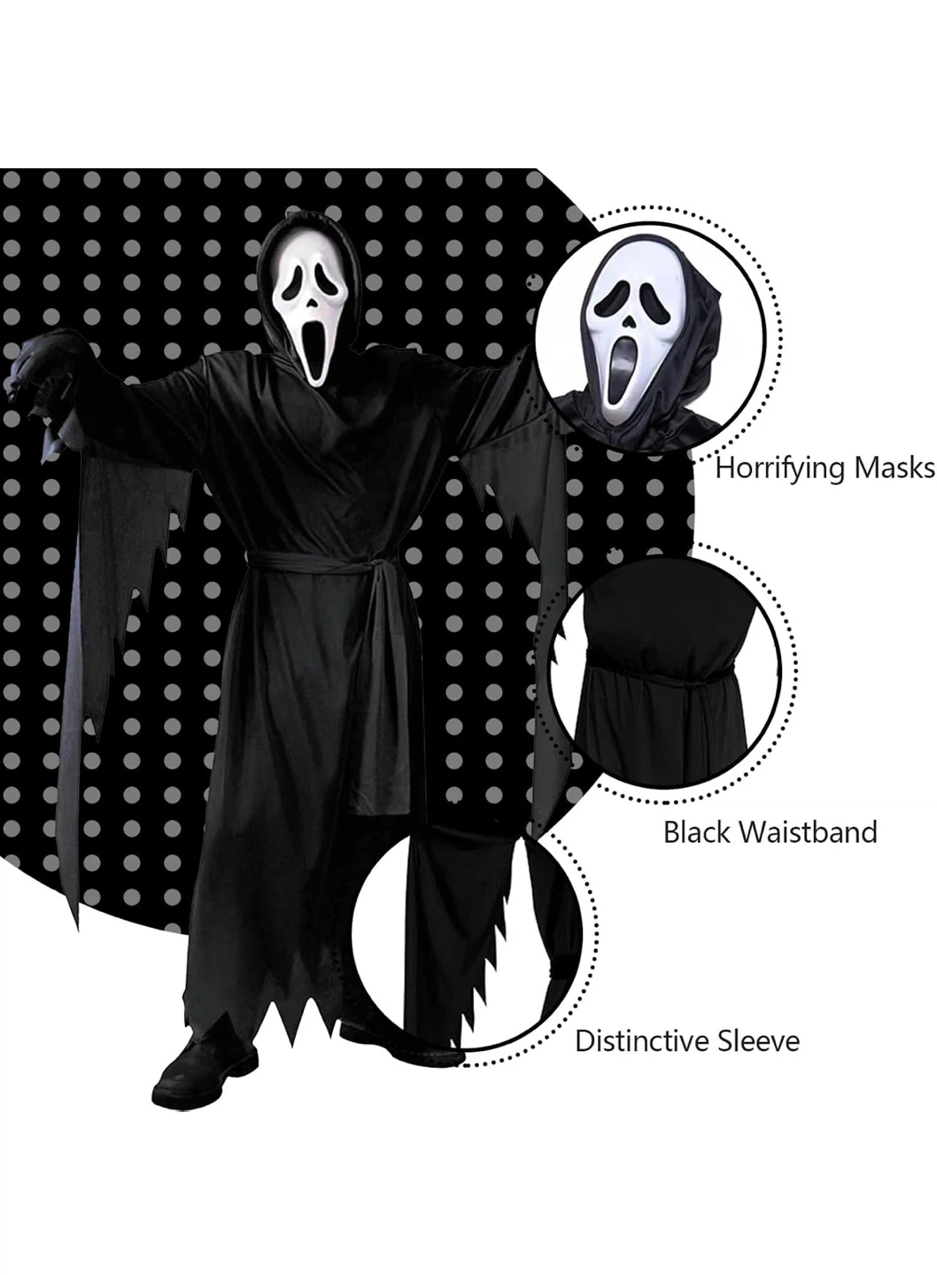 Ghostface Scream Costume Mask and Robe - photo 2