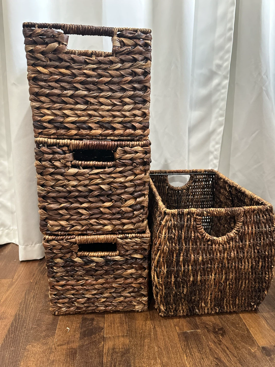 Set of 4 - Woven Storage Baskets - See all pics!