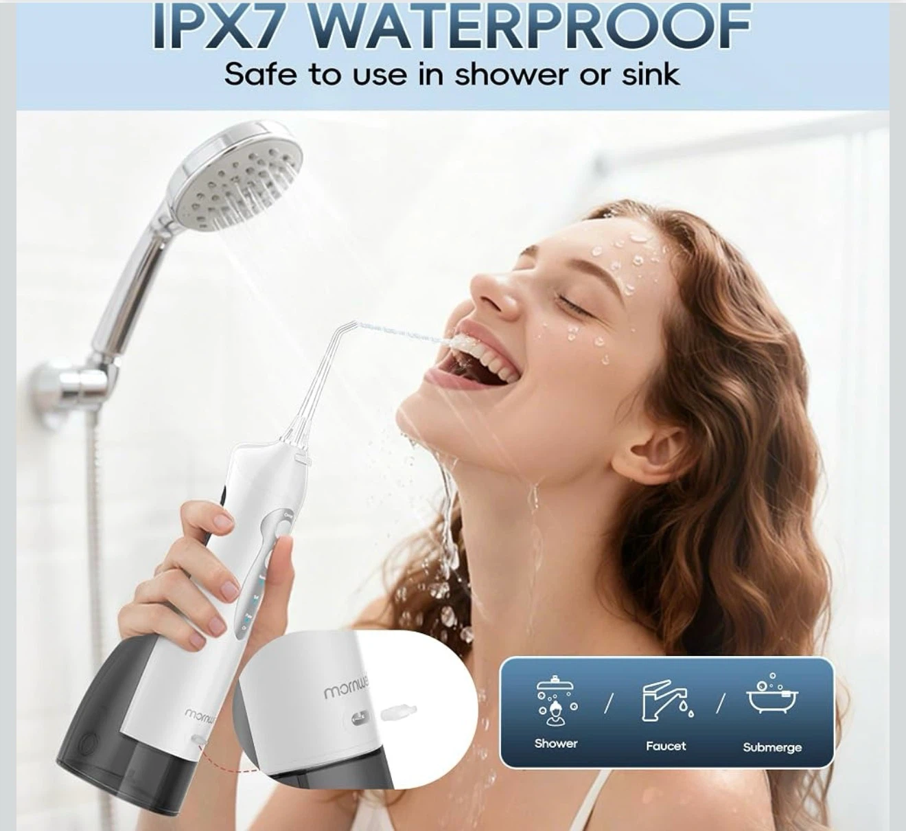 Mornwell Water Flosser Cordless, Water Flossers for Teeth - photo 3