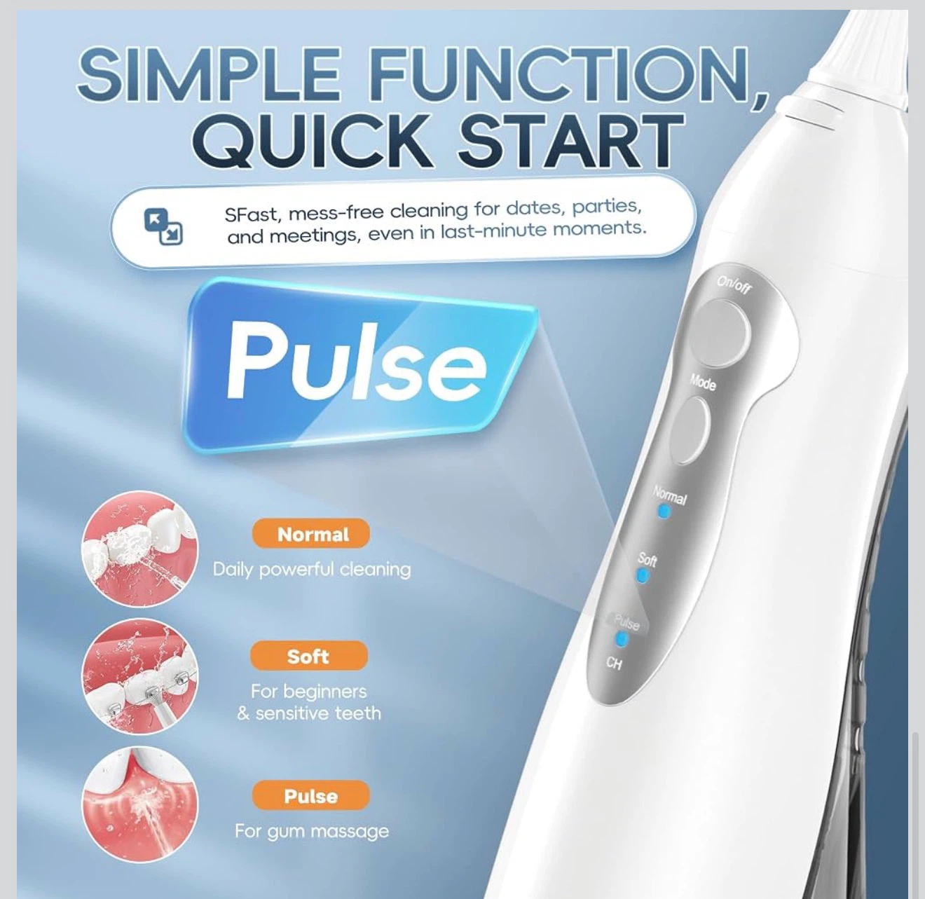 Mornwell Water Flosser Cordless, Water Flossers for Teeth - photo 5