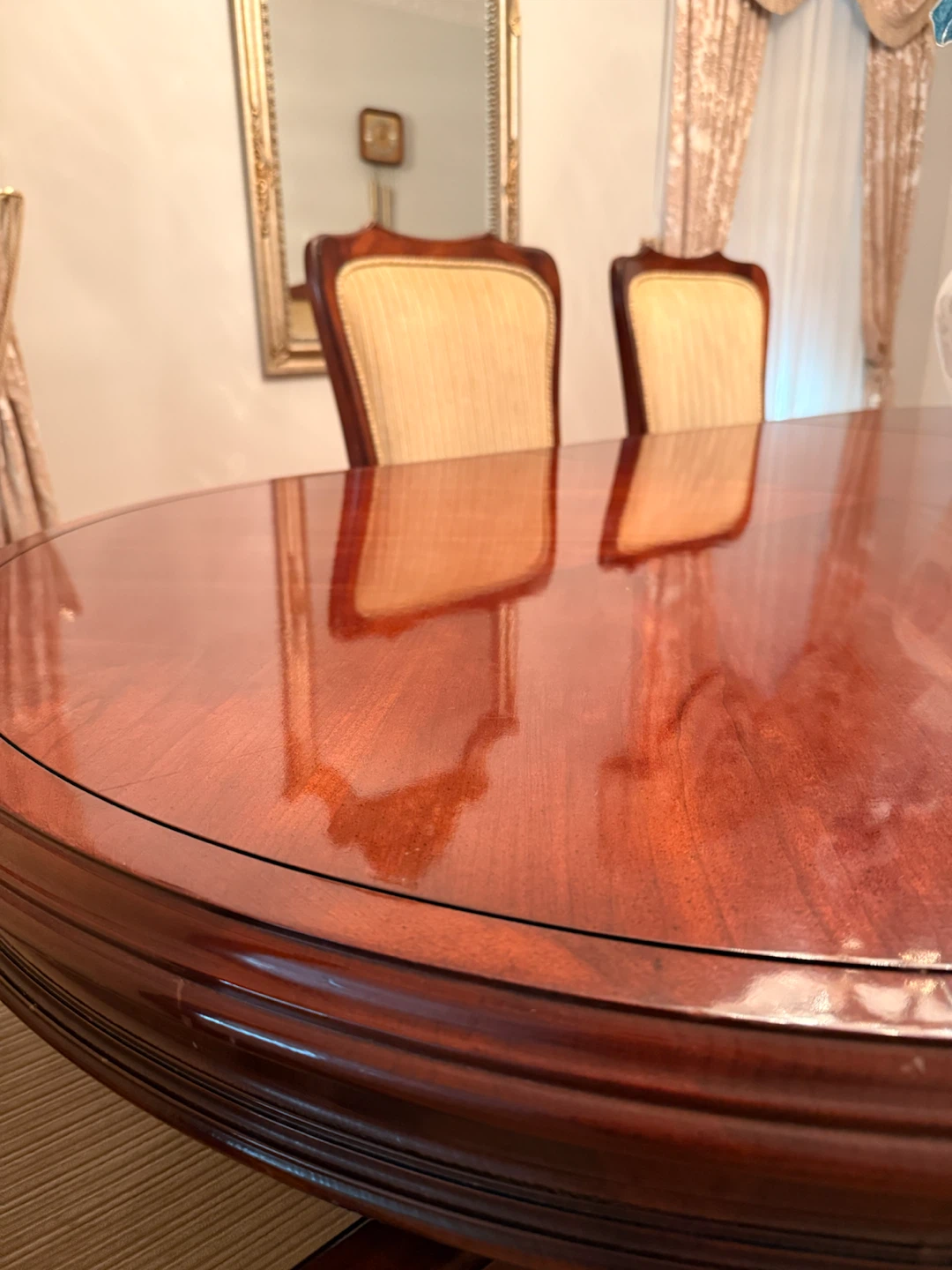 Oval cherrywood Dining Table with Chairs - photo 2