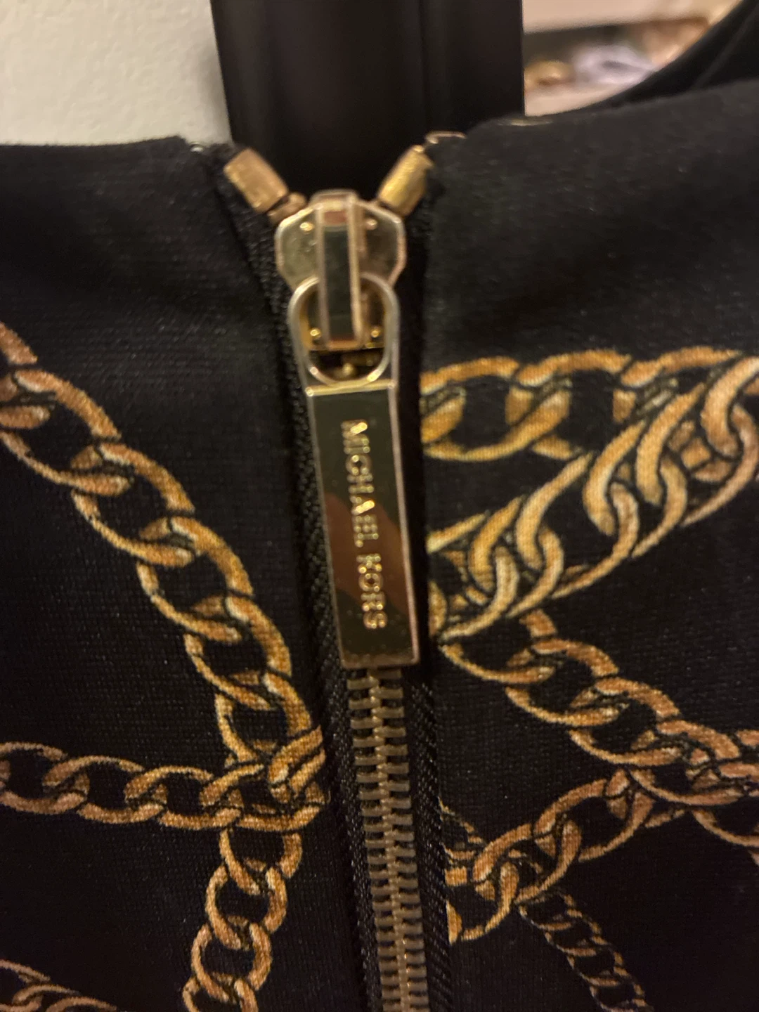 Michael Kors Black Dress with Gold Chain Print - photo 3