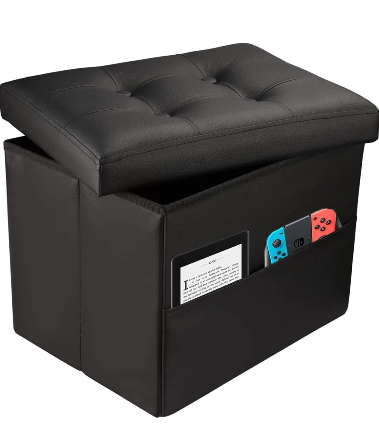 [Collapsible Ottoman with Storage