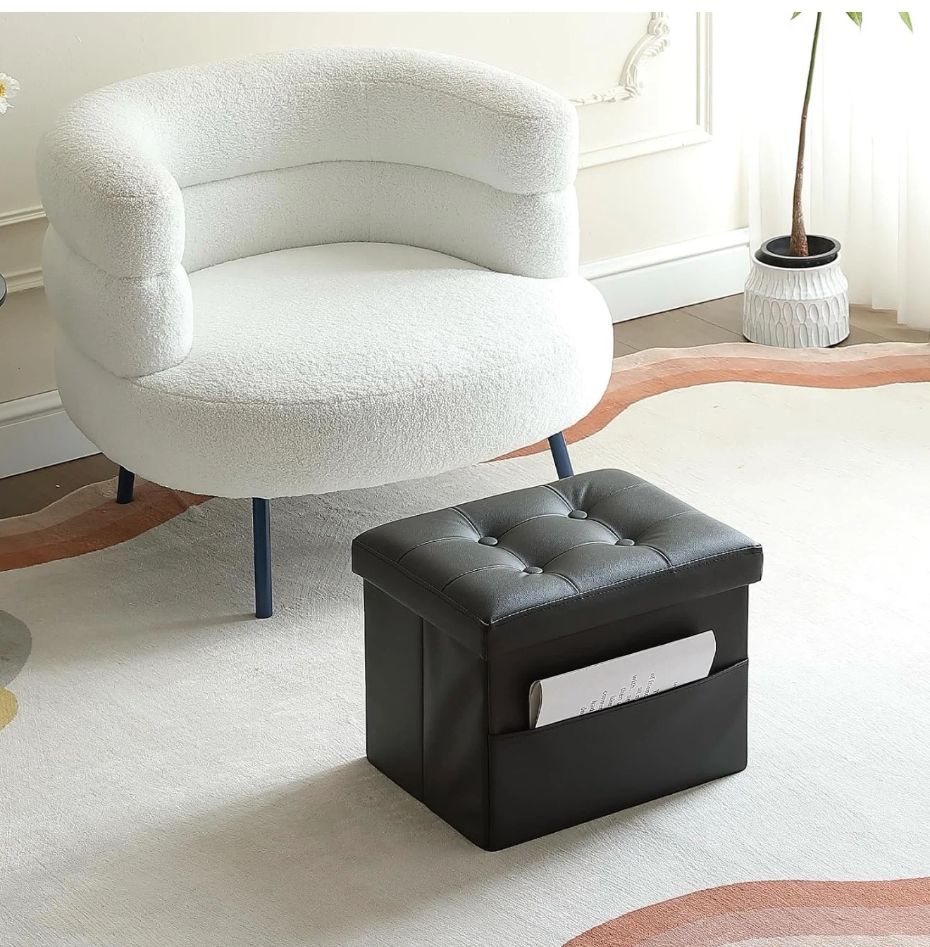 [Collapsible Ottoman with Storage - photo 5