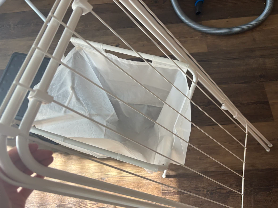 Moving Sale: Laundry Bag, Drying Rack, Stool & 15 Hangers ($10) - photo 2