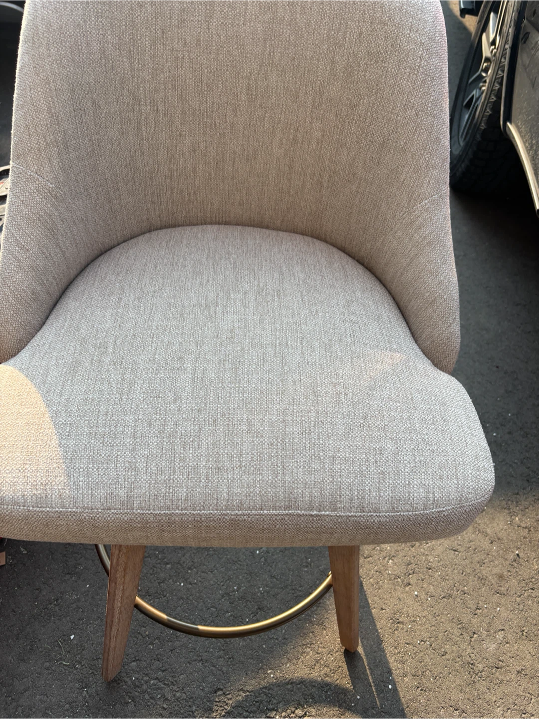 Beige Counter / Bar Height Swivel chair