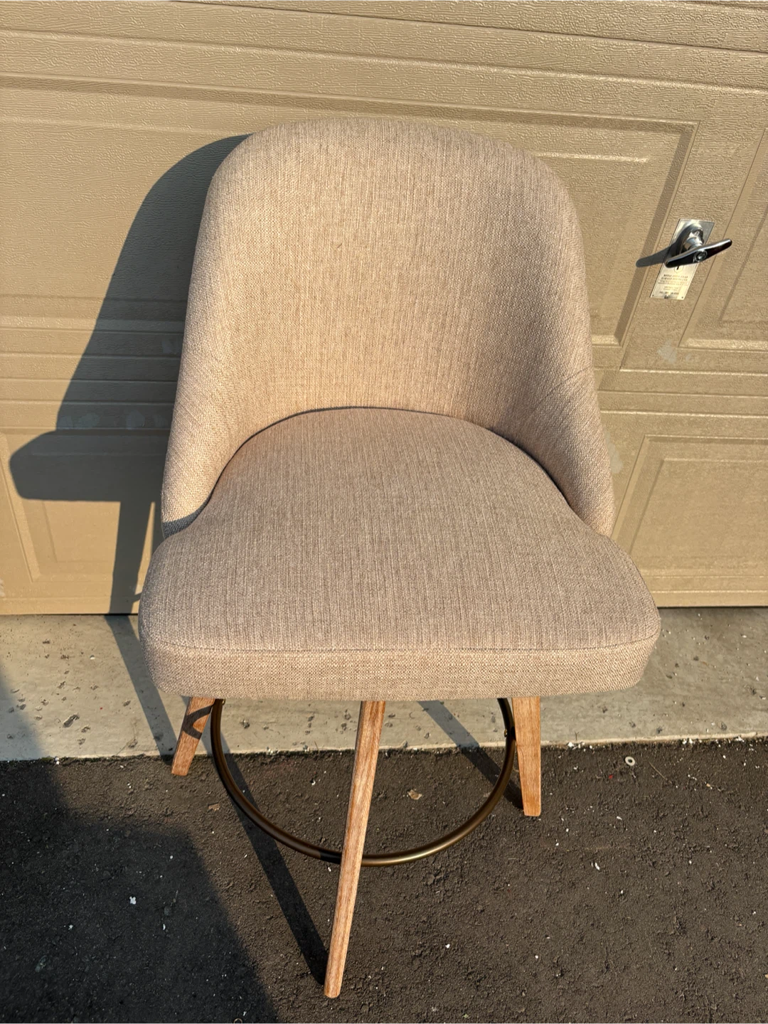Beige Counter / Bar Height Swivel chair - photo 2