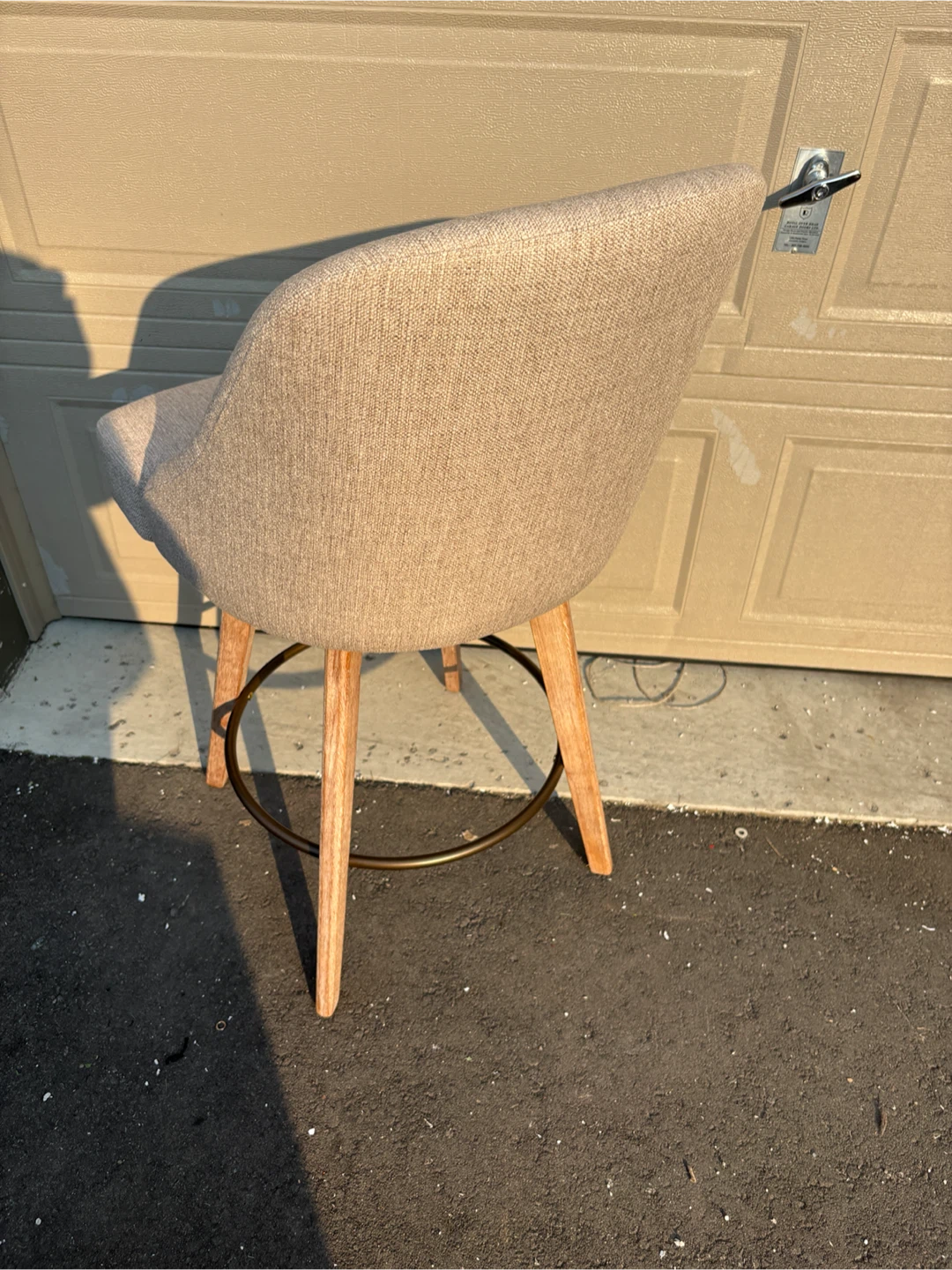 Beige Counter / Bar Height Swivel chair - photo 3