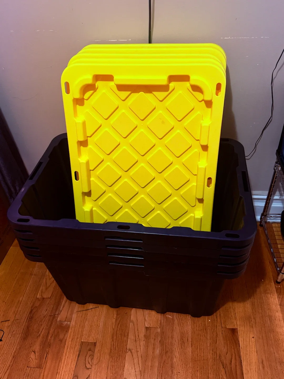 5 HDX 27‑Gallon Tough Storage Bins Early Pickup Discount - photo 3