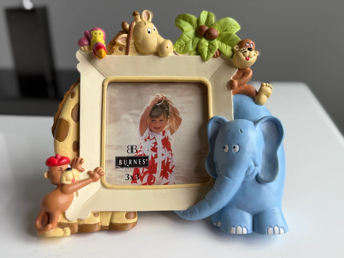 Burnes Kids Zoo Animals 3x3 Photo Frame