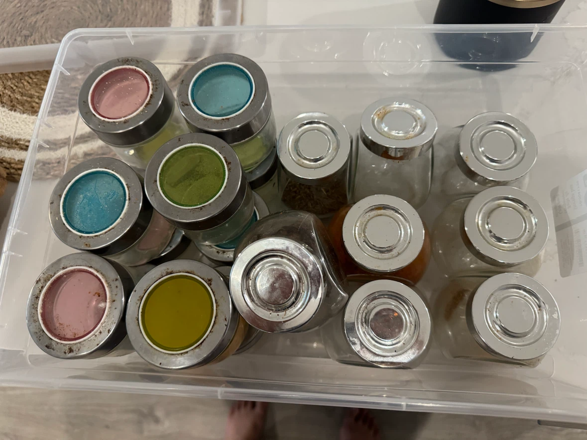 Spice Jars Set - Clear Glass with Silver Lids - photo 2