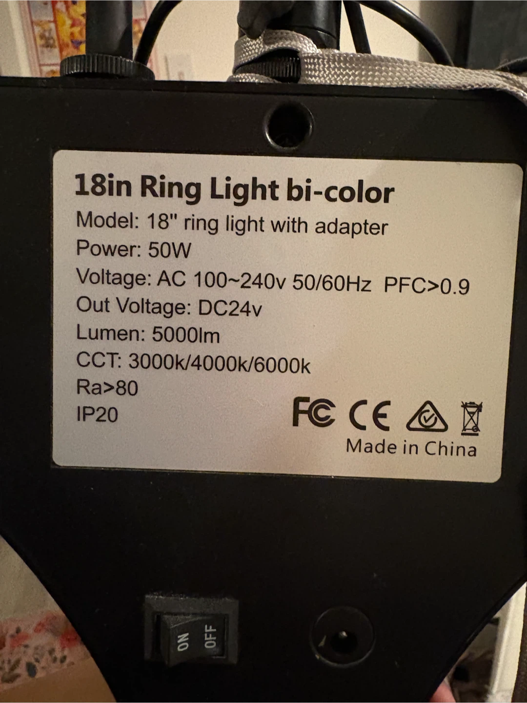 18-inch Bi-Color Ring Light - photo 2