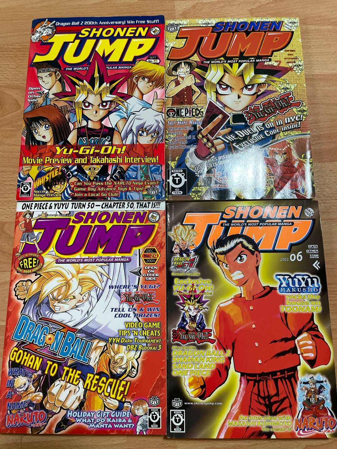 Shonen Jump Manga Magazine Lot (2003, 2004, Sept & Dec Issues)